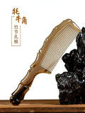Yak Horn Comb with Bamboo Joint Holes – A Tribute to Eastern Beauty Through Nature’s Gift
